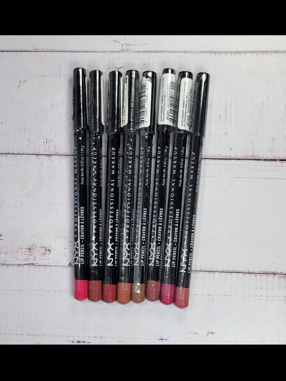 Nyx 8 Piece Slim Lip Pencil Lip Liner Bundle NEW!